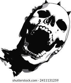 Skull Mouth Open Skeleton Screaming Death Stock Vector (Royalty Free)  2411131259 | Shutterstock