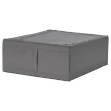 Parfaite pour ranger vêtements d'hiver ou couettes, tout en les protégeant de la poussière. Skubb Boite Tiroir Gris Fonce 17 X21 X7 44x55x19 Cm Ikea