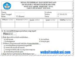 Check spelling or type a new query. Soal Pas Uas Kelas 6 Tema 3 K13 Revisi 2018 Soal Terbaru