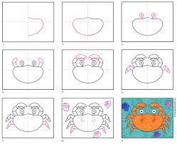 How to draw a crab easy step by step | semi realistic drawing How To Draw A Crab Art Projects For Kids