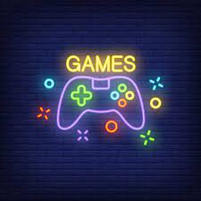 Download Console With Games Lettering Neon Sign On Brick Background For Free Neon Signs Game Background Neon