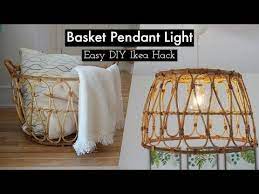 Black rattan garden furniture uk ikea lighting hacks. Diy Basket Pendant Light Easy Ikea Hack Ety Youtube Ikea Basket Easy Ikea Hack Diy Crafts For Home Decor