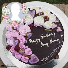 Happy Birthday Cake Images With Name And Photo Cookies Birthday Cakes With Name And Photo Birthday Cake Writing Birthday Cake With Photo Birthday Cake For Wife