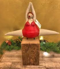 Yoga Lady Handgefertigt Keramik Tonskulpturen