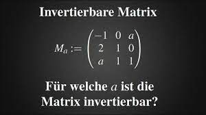 Gibt es ausnahmen oder trifft das nur bei 3x3 matrizen zu? Wann Ist Die Matrix Invertierbar Mit Parameter Ubung Lineare Algebra Youtube
