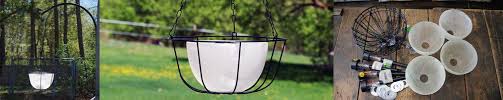 Hanging Solar Lights Using Glass Chandelier Bowls And Dollar Store Items