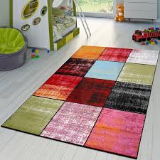 Teppich rot schwarz weiß wohnzimmer teppiche modern mit konturenschnitt. Teppich Kinderzimmer Karo Rot Schwarz Grau Teppichmax