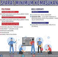Permohonan Kemasukan Ke Politeknik Kolej Komuniti Kini Dibuka