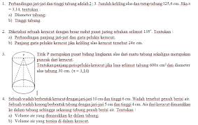 Hitunglah volume bangun gabungan berikut ukuran dalam satan cm. Tabung Kerucut Bola Matematika