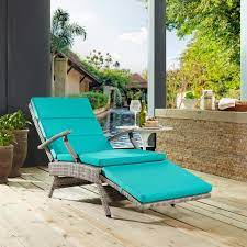 It has a stainless steel frame which allows the backrest to be adjusted at various angles for increased comfort. Envisage Chaise Outdoor Patio Wicker Rattan Lounge Chair In Light Gray Turquoise Walmart Com Walmart Com