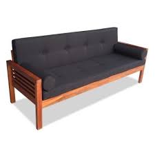 Luxo Meves Timber Outdoor Sofa Bed With Black Cushion Outdoor Sofa Bed Black Cushions Outdoor Sofa