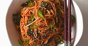 Quick Chili Garlic Soba Noodles Korean Chili Garlic Noodle Recipe Easy Korean Noodle Recipe Easy Asian Noodle Recipes Spicy Korean Noodles Easy Asian Noodles
