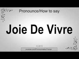 It can be a joy of conversation, joy of eating, joy of anything one might do… and joie de vivre may be seen as a joy of everything, a comprehensive joy, a philosophy of life, a weltanschauung. How To Pronounce Joie De Vivre Youtube