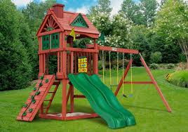 Popular Selling Gorilla Playsets Double Down Wood Swing Set Kids Playground Gorilla Playsets Wooden Swing Set Kids Playground
