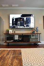 How To Build An Industrial Console Table Refresh Restyle Family Room Diy Industrial Console Tables Home Diy
