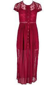 Red Grace Dress Long Lace Gown Romantic Dress
