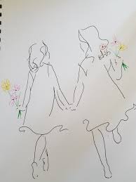 Best Friends Art Pen Easy Beginner Drawing Drawings Of Friends Best Friend Drawings Drawing For Beginners