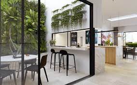 Desain interior modern tropis, eksplorasi sebuah desain interior bangunan yang dapat memanfaatkan sumber daya alam, bersifat ramah lingkungan, dan hemat energi merupakan poin utama bagi terciptanya hunian modern tropis yang berkesan sejuk dan segar. Rimbunnya 7 Desain Taman Tropis Teduhkan Rumah Di Perkotaan Desain Interior Modern Rumah Desain