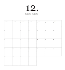 Modern Minimal December 2020 Calendar Free Printable Calendar Templates Printable Calendar Calendar Printables