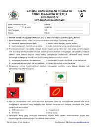 Memberi contekan ketika ulangan kepada teman sebangku b. 50 Soal Ujian Sekolah Pkn Kelas 6 Sd Dan Kunci Jawaban