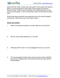 Pdf kids / beginners reading comprehension: Grade Three Multiple Choice Reading Comprehension Fill Out And Sign Printable Pdf Template Signnow