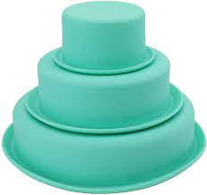 Buy Tosnail Set Of 3 Non Stick Silicone Round Cake Pan Cake Molds For 3 Tier Cake Layers 7 Inch 5 Inch And 3 Inch For Birthday Wedding Anniversary Baby Shower Christmas