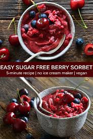 Studies show that reducing sugar intake while following a healthy nutrition plan has plenty of health benefits. Sugar Free Berry Sorbet Recipe Healthy Sweet Eats