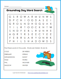 Print Out This Fun Groundhog Day Word Search For Your Students To Complete On February 2nd Whether The Groundhog Day Super Teacher Worksheets Easy Word Search