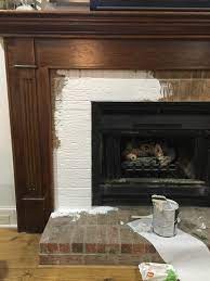 You can prepare it for painting with. Got Ugly Brick How To Paint Fireplace Mantel