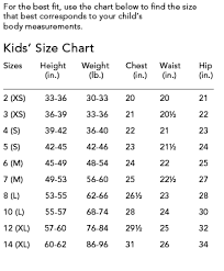 True Size Charts For Kids Childrens Waist Size Chart