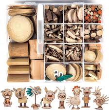‪DIY Wood Craft Kits for Kids Ages 4-12Unfinished Wood Slices with Loose  Parts to Make Animals ToysChildren Art Craft Activities Kit Creative Art  Toys | Fruugo IE‬‏