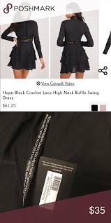 Nwt Pretty Little Thing Dress New With Tags Pretty Little Thing Black Crochet Dress It Has Never Been Wo Black Crochet Dress Clothes Design Black Crochet Lace