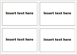 You have to cut it, fold it horizontally and customize with your own picture details. Vocabulary Flash Cards Using Ms Word