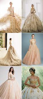 6 Unexpectedly Beautiful Wedding Dress Color Trends We Love Praise Wedding Beautiful Wedding Dresses Gold Wedding Gowns Colored Wedding Dresses