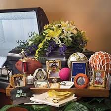 Personalized Memory Table Celebrate Your Loved One Perfect For The Athlete Or Sports Fan Funeralideas Celeb Funeral Memorial Memory Table Funeral Planning
