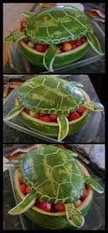 Wassermelonen Schildkrote Food Watermelon Turtle Kids Meals