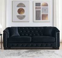 Amazon.com: mikibama Modern Chesterfield Velvet Sofa, 77 ...