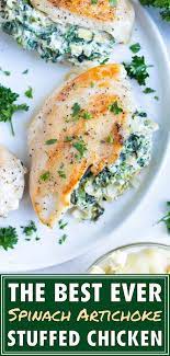 Spinach Artichoke Stuffed Chicken Keto Low Carb Evolving Table