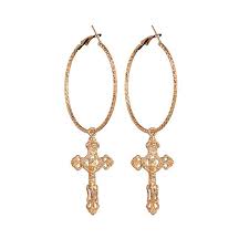 Men's 14k gold crucifix cross jesus pendant 24 necklace chain. Gold Color Cross Earrings For Women Cross Pendant Drop Gold Jesus Cross Hoop Earrings Buy Gold Color Cross Earrings For Women Women Dainty Cross Hoop Gold Plated Cross Earrings Gold Jesus Cross Hoop