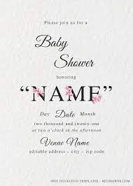 Elegant Flower Baby Shower Invitation Templates Editable With Ms Word Flower Baby Shower Invites Baby Shower Invitation Templates Invitation Template