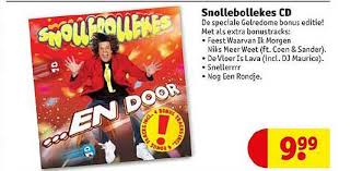 Snollebollekes is a dutch party act from best, north brabant, established in 2013 with comedian rob kemps being the face of the group, alongside djs jurjen gofers and maurice huismans (dj maurice). Snollebollekes Cd Aanbieding Bij Kruidvat