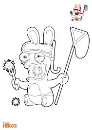 Coloriage Lapins Cretins2 Jpg 595 842 Coloriage Lapin Coloriage Lapin Cretin Dessin