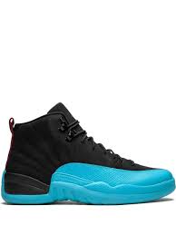 Black And Turquoise Jordans 12 Jordan Air 12 Retro Sneakers In Black Modesens In 2020 Retro Sneakers Air Jordans Sneakers