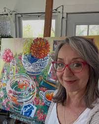 Studio glimpses from within and a couple out the window. Thanks so much to  my newsletter subscribers who bought paintings yesterday from a new group I  shared. I'll mail them Monday. There's