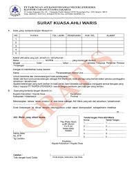 Contoh penulisan surat kuasa di dalam surat keterangan waris ini tercantum semua nama dan identitas dari seluruh ahli waris nah, surat kuasa ahli waris diperlukan antara lain jika ada ahli waris yang tinggal berjauhan dengan. Contoh Pengisian Surat Keterangan Kuasa Ahli Waris Taspen Nusagates