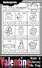 Valentine S Day Activities For Kindergarten Math And Literacy No Prep Printables In 2020 Kindergarten Valentines Valentine Math Worksheet Math Valentines