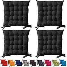 Shop dining chair cushions at jcpenney®. 4 X Black Padded Seat Cushions With Ties 40x40x5cm The Today Cushions Seat Cushions Kitchen Chair Cushions