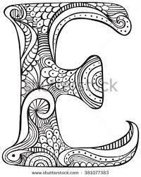 Download one or download them all for free in the post with no email address required. Zentangle Letter E Coloring Pages For Adults Novocom Top