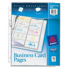 Avery Business Card Pages Pack Of 10 76009 Avery Http Www Amazon Com Dp B00006ic8i Ref Cm Sw R P Business Card Sleeve Avery Business Cards Business Cards