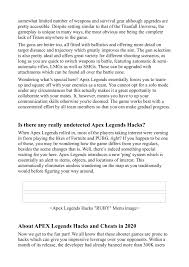 It is a battle royale game and can therefore be compared with famous games such as fortnite and pubg. Apex Legends Hack Albertsultanstein227 Flip Pdf Online Pubhtml5